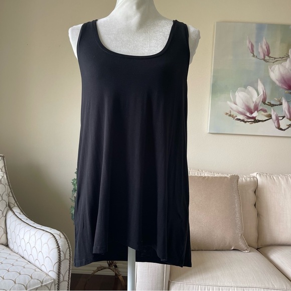 Vince Hi Low Black Scoop Neck Tank Top  Size L - Picture 5 of 15